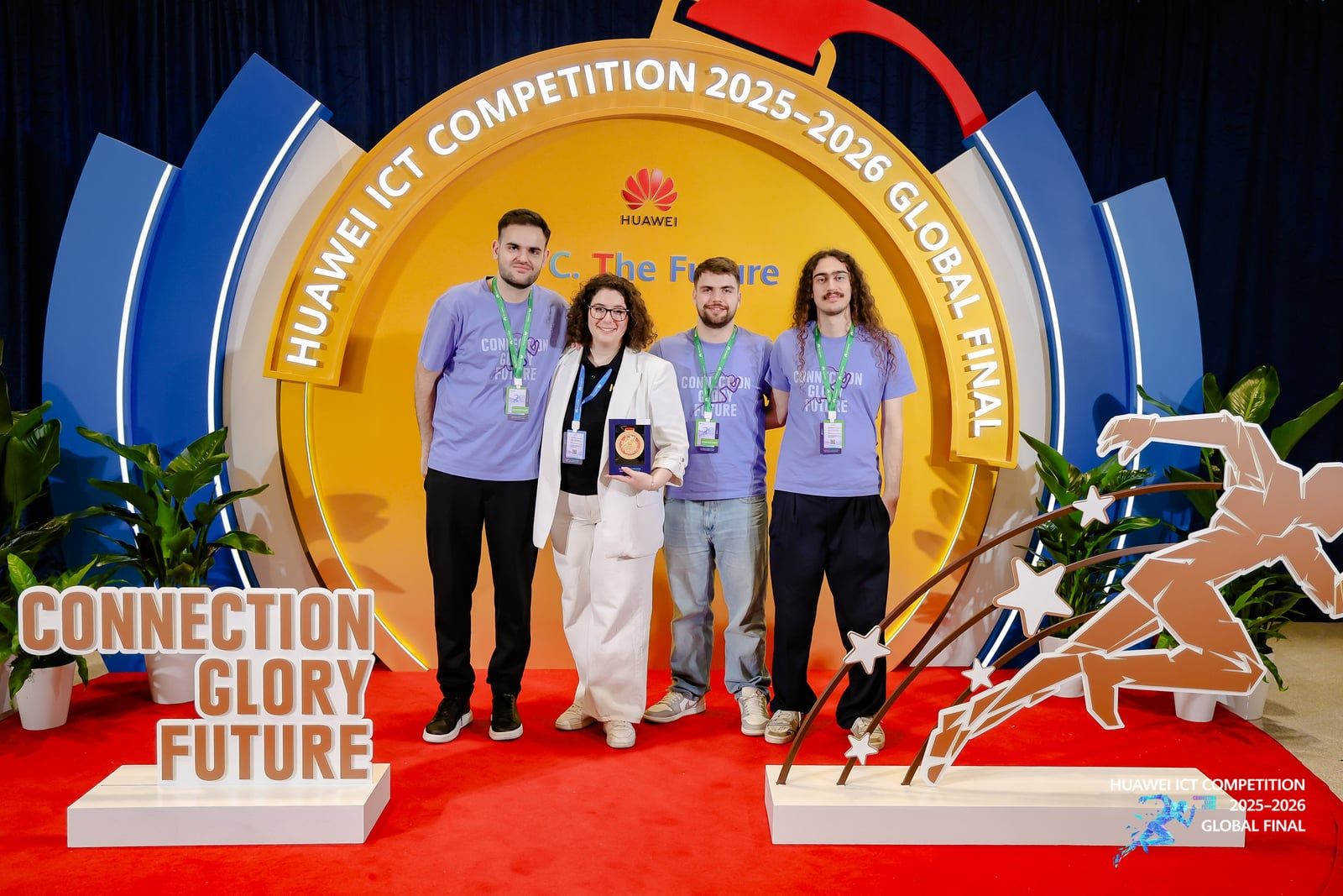 The AEGIS team with their medal at the Huawei ICT Competition World Final, Shenzhen
